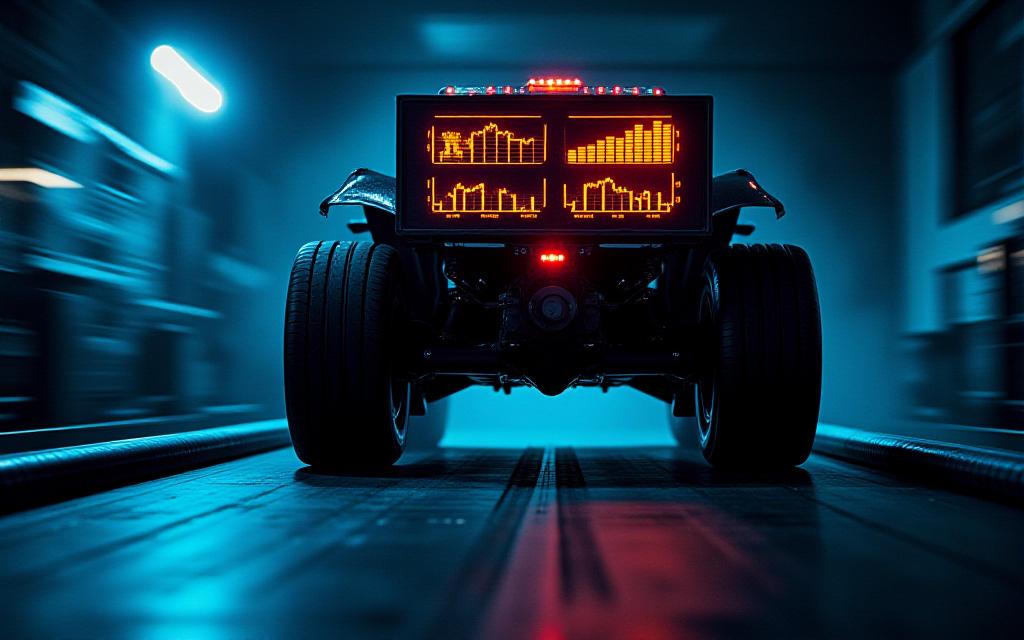 Display del banco prova frenato professionale