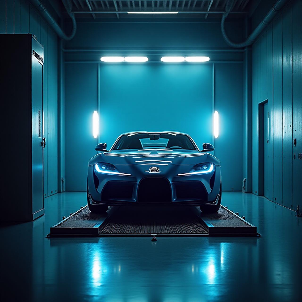 Auto sportiva sul banco prova Nimbus Performance